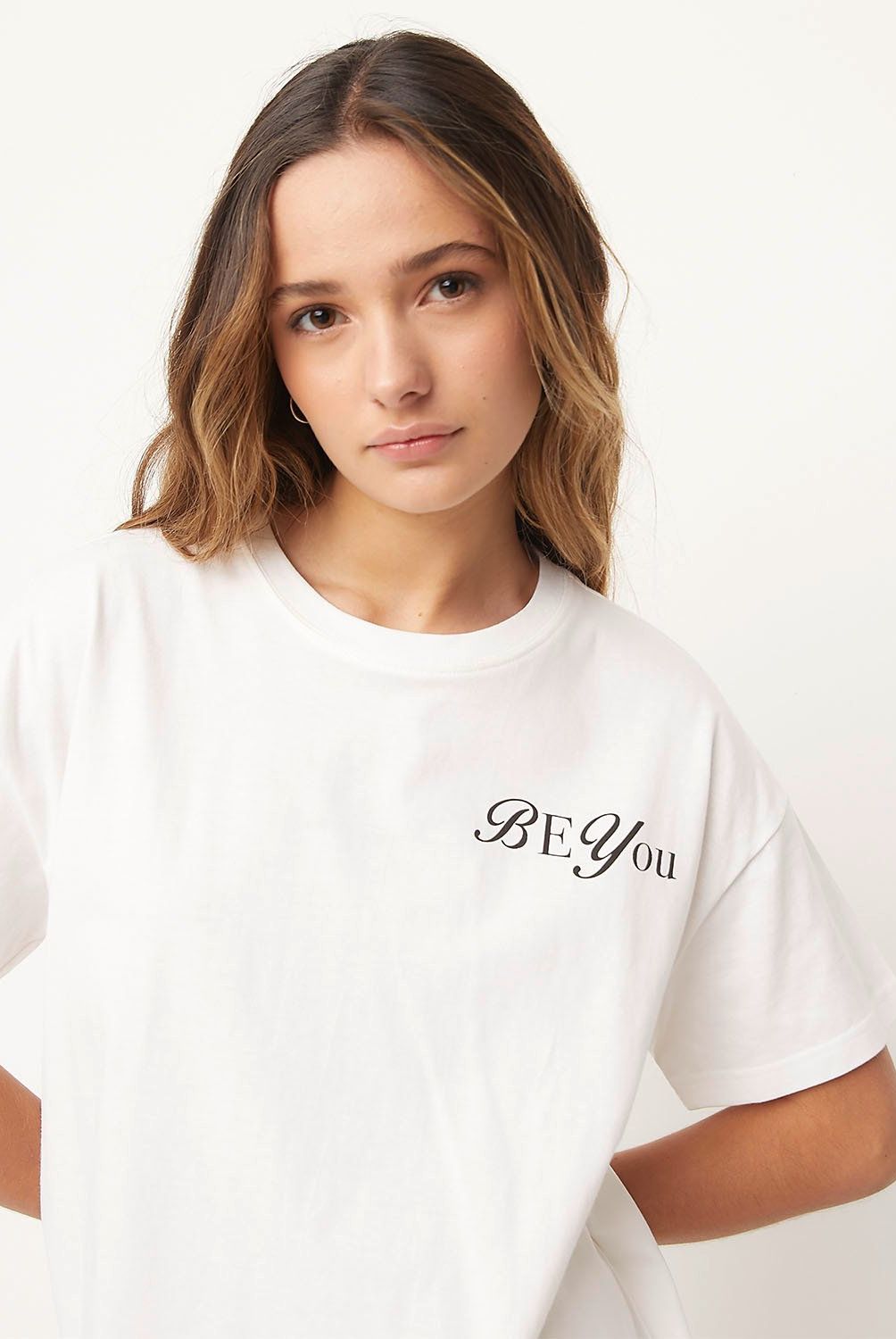 SYBILLA - Polera Sybilla Mujer Oversize Algodón Estampada