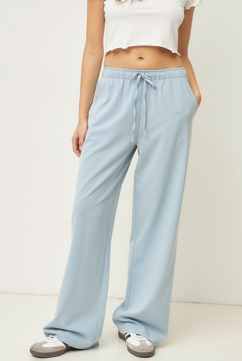 SYBILLA - Pantalón Pijamero Wide Leg Tiro Alto Mujer Sybilla