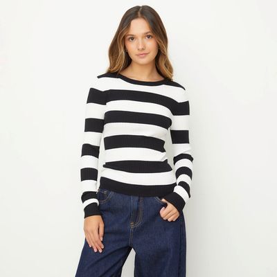 Imagen 2 del producto Sweater Acanalado Mujer Manga Larga Casual