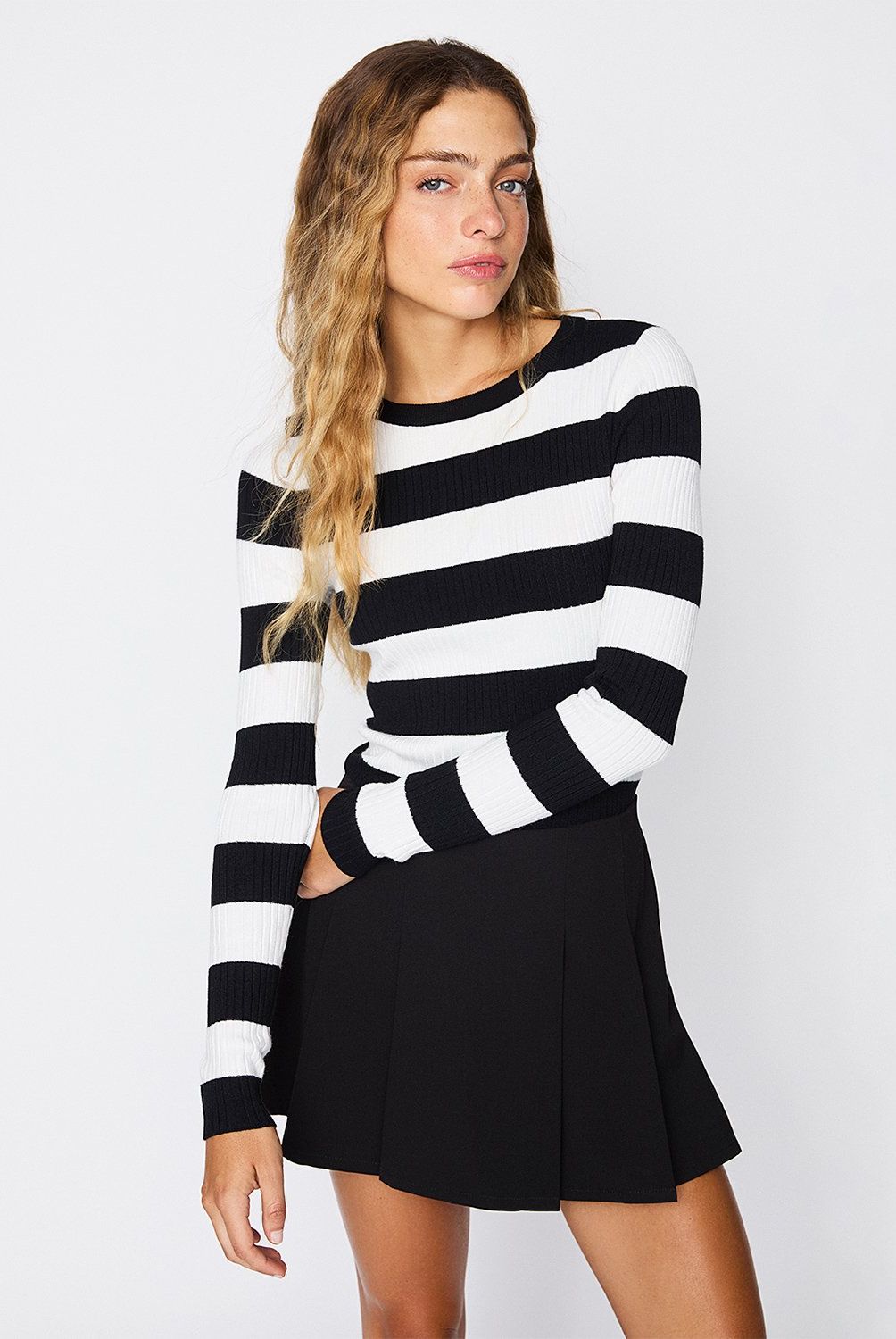 SYBILLA - Sweater Sybilla Acanalado Mujer Manga Larga Casual