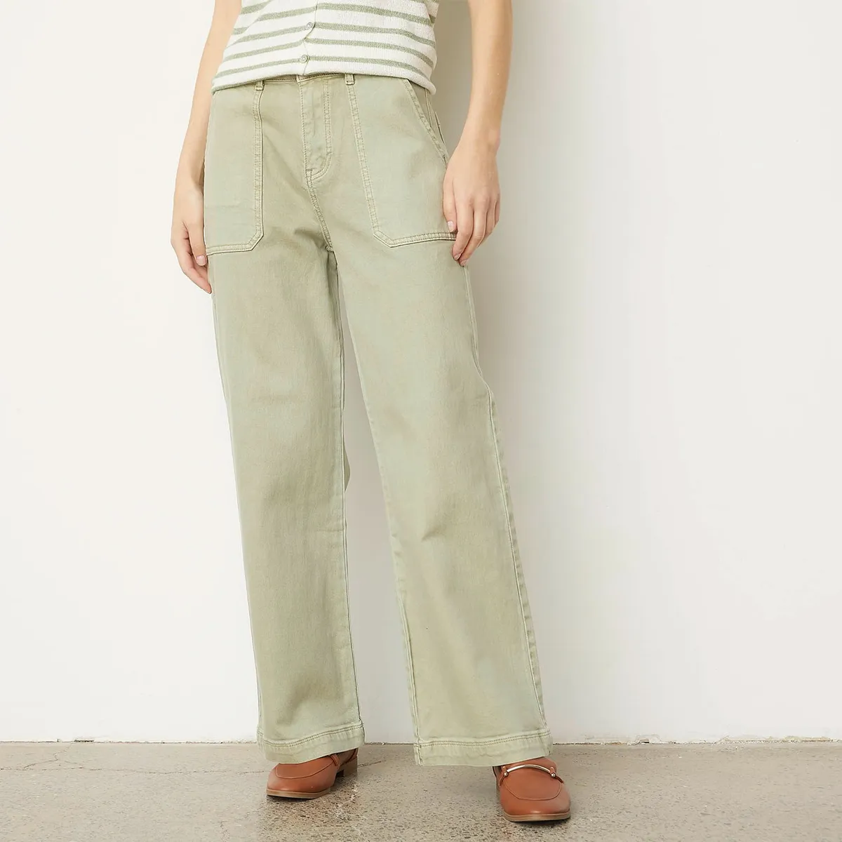 APOLOGY - Jeans Apology Tiro Medio Mujer Estilo Casual Denim