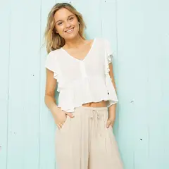 DOO AUSTRALIA - Blusa Manga Corta Casual Mujer Viscosa
