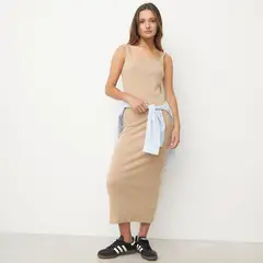 SYBILLA - Vestido Casual Mujer Sin Mangas Rayas