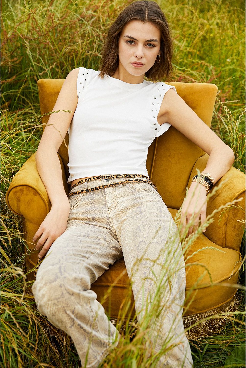 AMERICANINO - Jeans Straight Tiro Medio Mujer Americanino