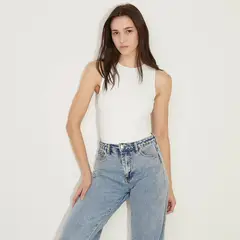 SYBILLA - Body Sin Mangas Mujer Casual Poliamida