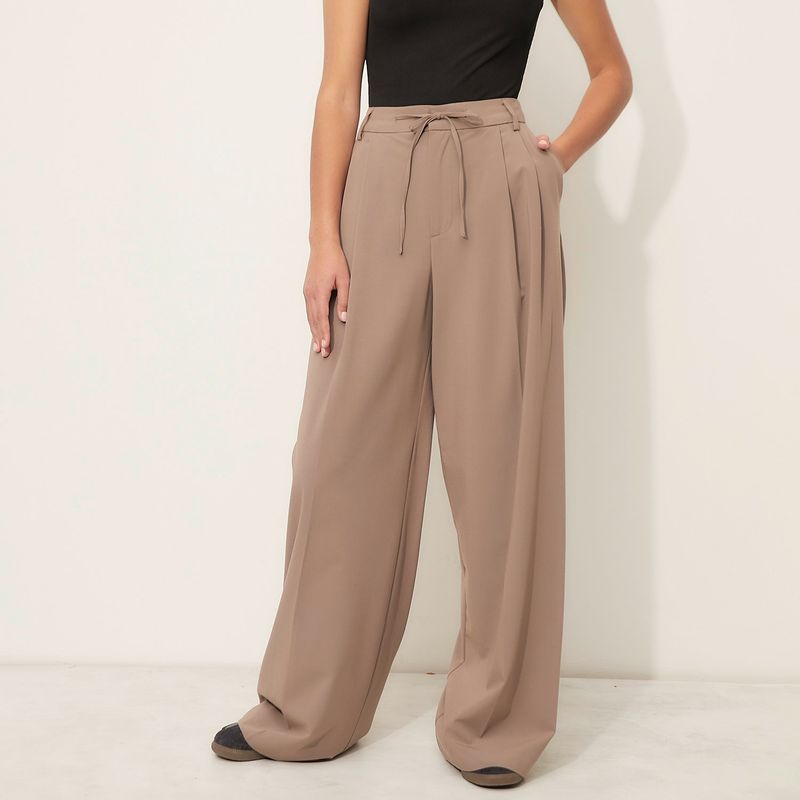 SYBILLA - Pantalón Sybilla Wide Leg Tiro Medio Mujer