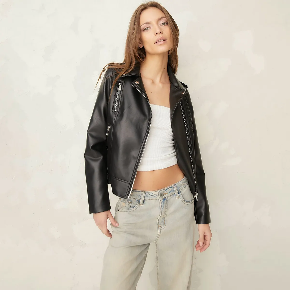 AMERICANINO - Chaqueta Biker Americanino Mujer Manga Larga