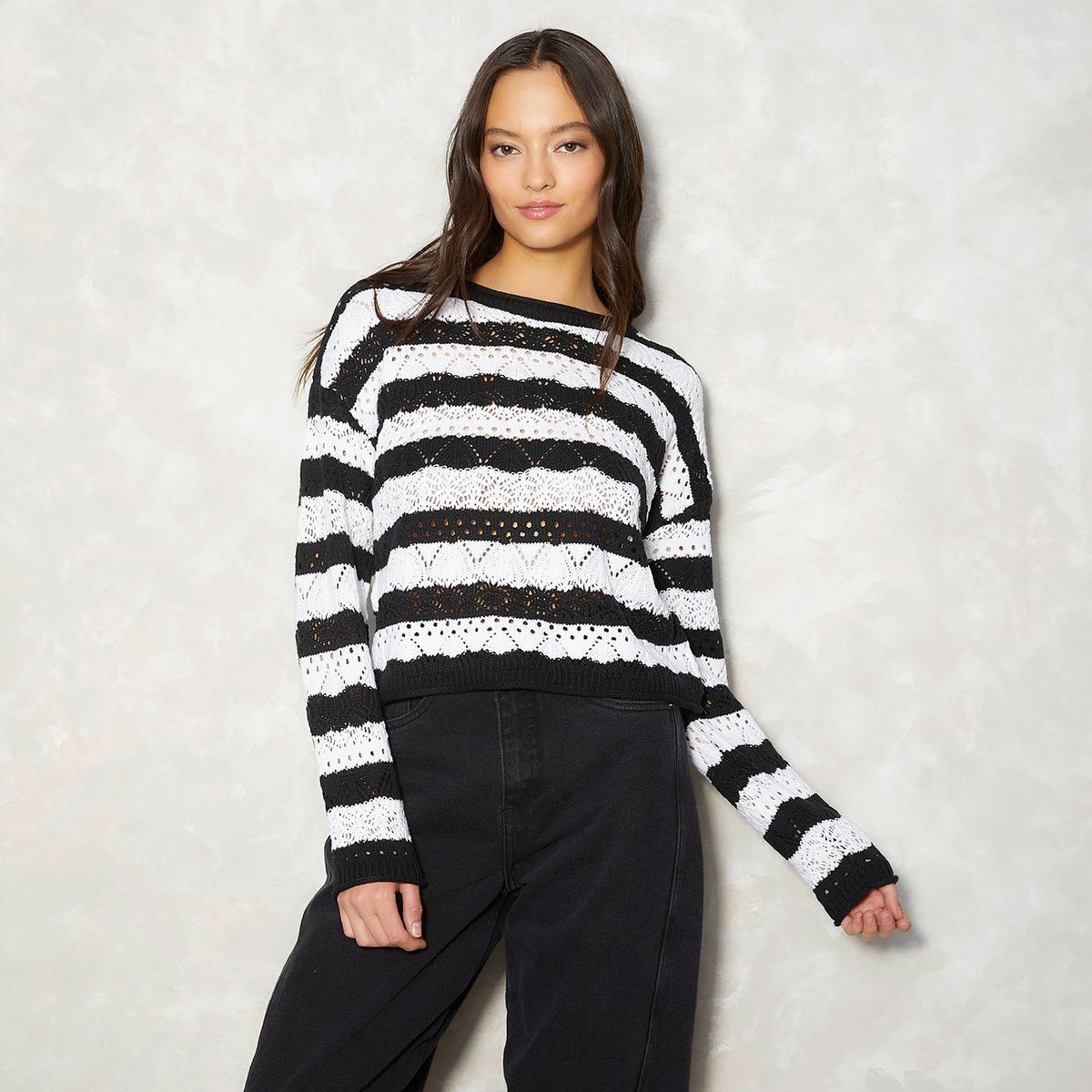 SYBILLA - Sweater Sybilla Mujer Regular Fit Diseño Calado