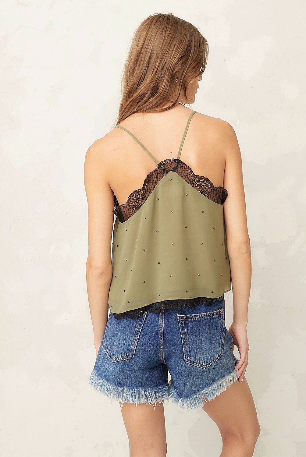 AMERICANINO - Blusa Americanino Mujer Sin Mangas con Encaje Casual