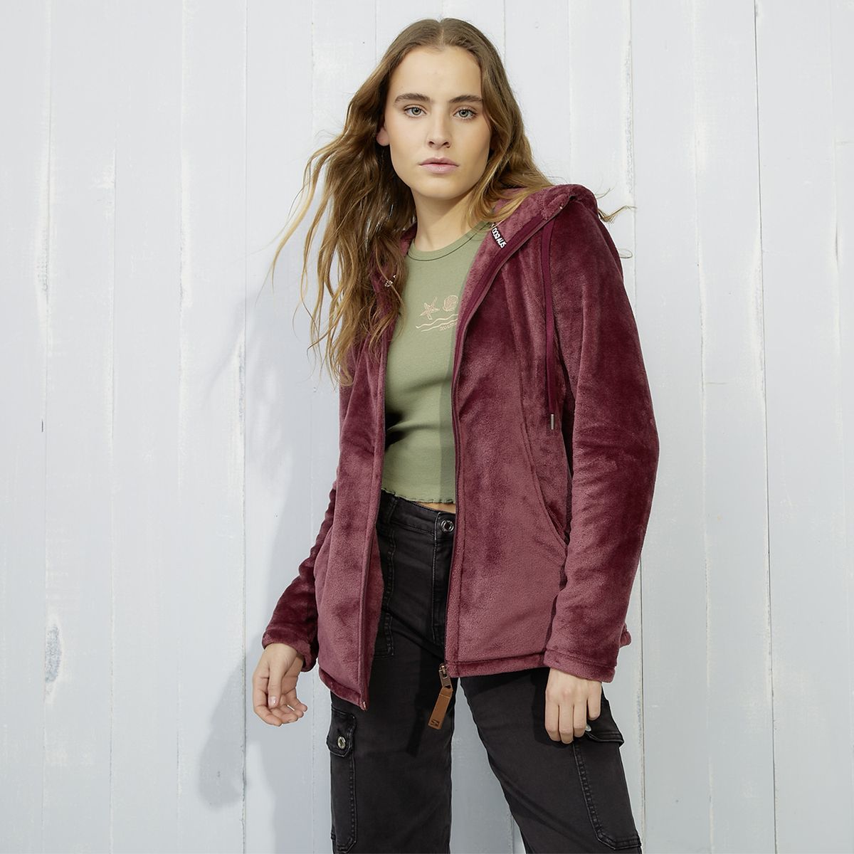 DOO AUSTRALIA - Polerón Polar Mujer Doo Australia Manga Larga Con Gorro