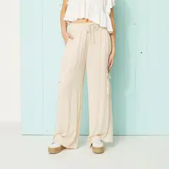 DOO AUSTRALIA - Pantalón Cargo Mujer Viscosa Casual