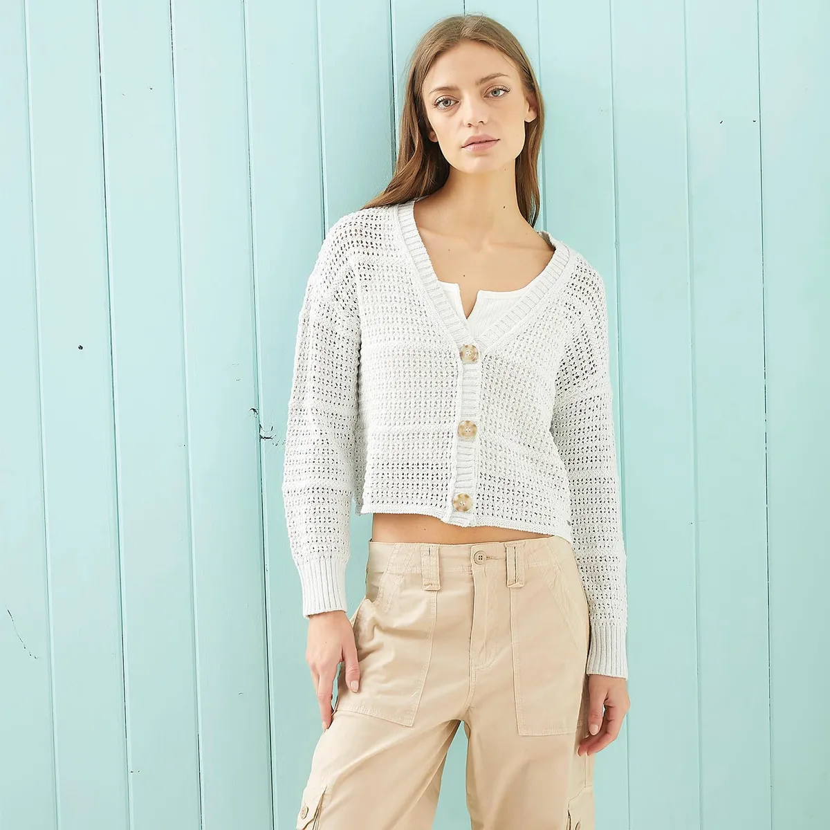 DOO AUSTRALIA - Sweater Doo Australia Jaspeado Manga Larga Mujer