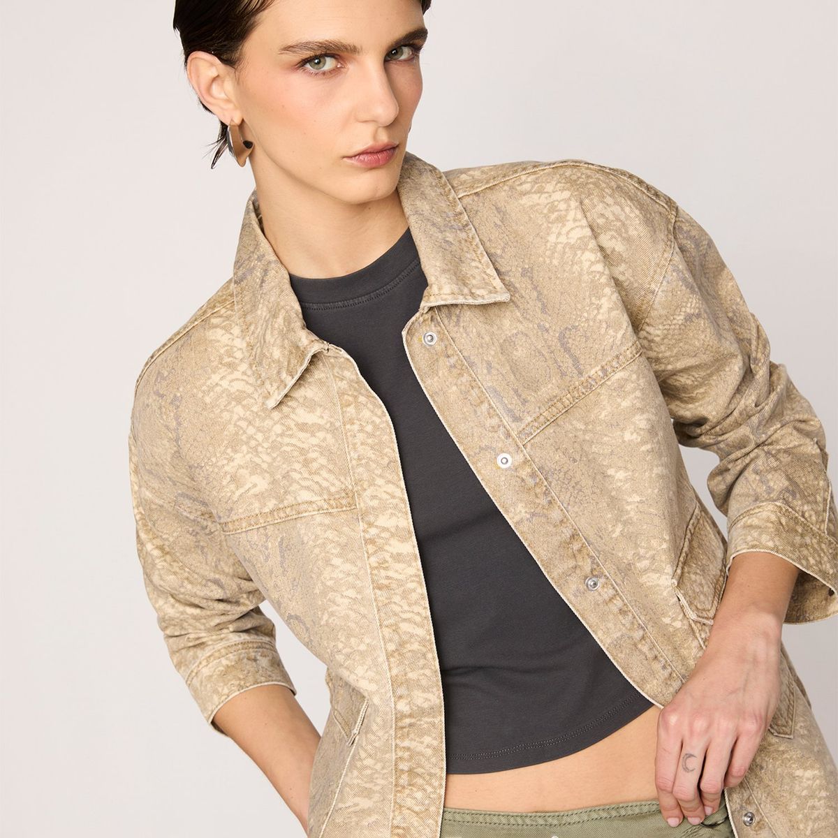 AMERICANINO - Chaqueta Americanino Diseño Liso Manga Larga Mujer