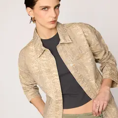 AMERICANINO - Chaqueta Diseño Liso Manga Larga Mujer