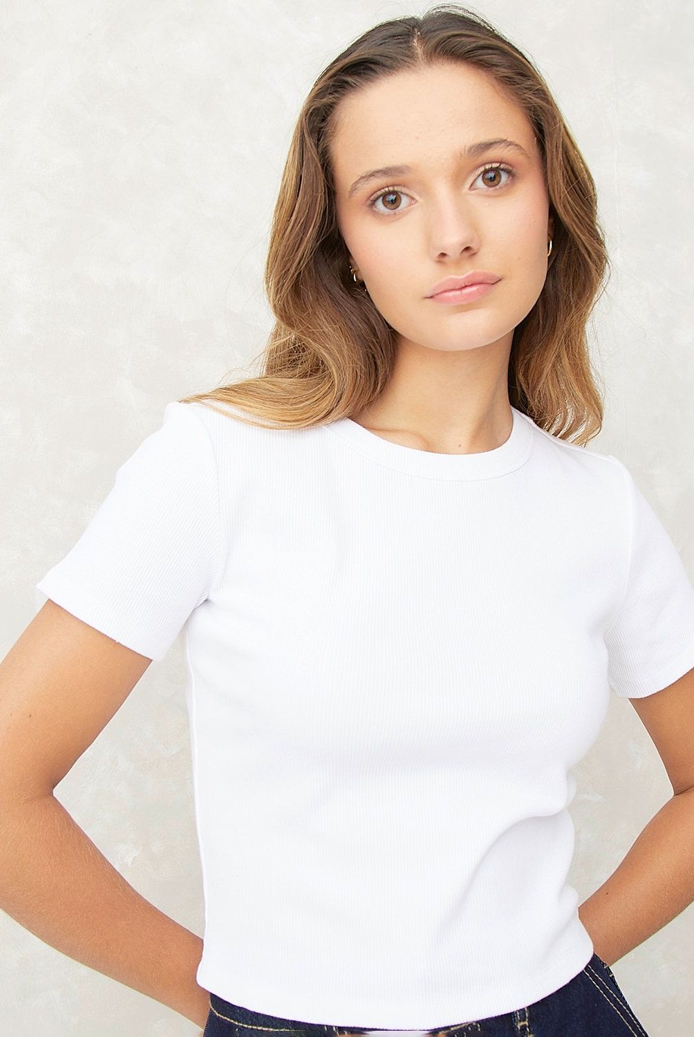 SYBILLA - Polera Sybilla Manga Corta Algodón Mujer Casual