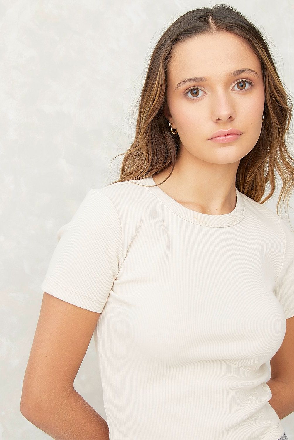 SYBILLA - Polera Sybilla Manga Corta Algodón Mujer Casual