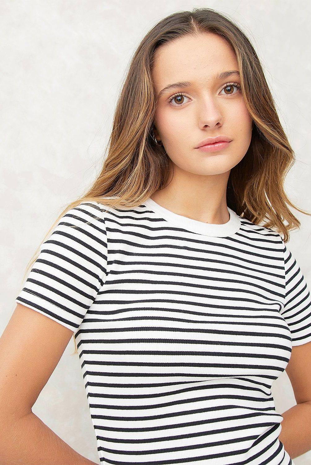 SYBILLA - Polera Sybilla Manga Corta Algodón Mujer Casual