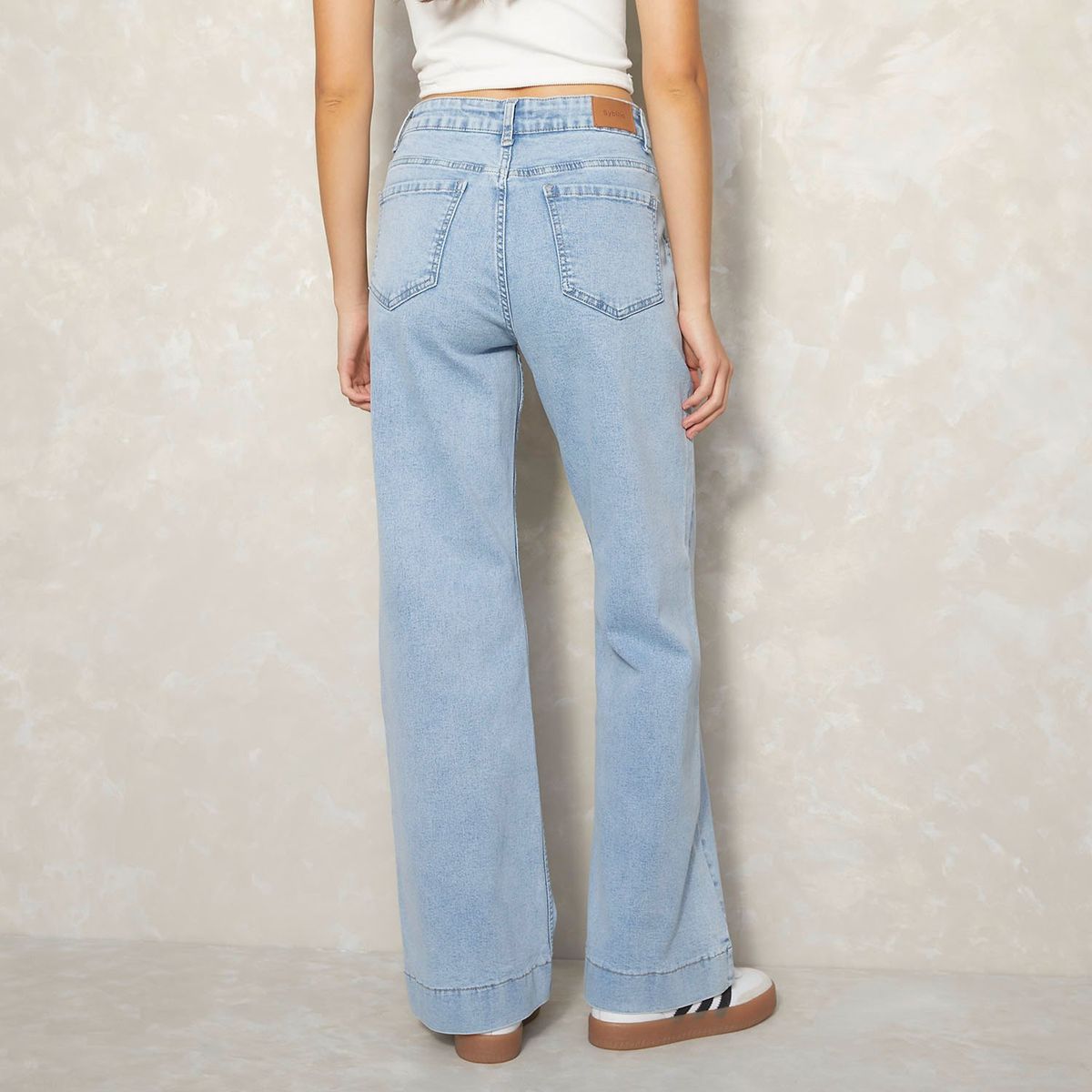 SYBILLA - Jeans Sybilla Mujer Denim Wide Leg Tiro Medio