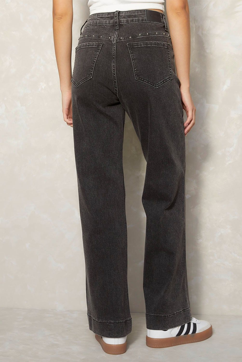 SYBILLA - Jeans Sybilla Mujer Denim Wide Leg Tiro Medio