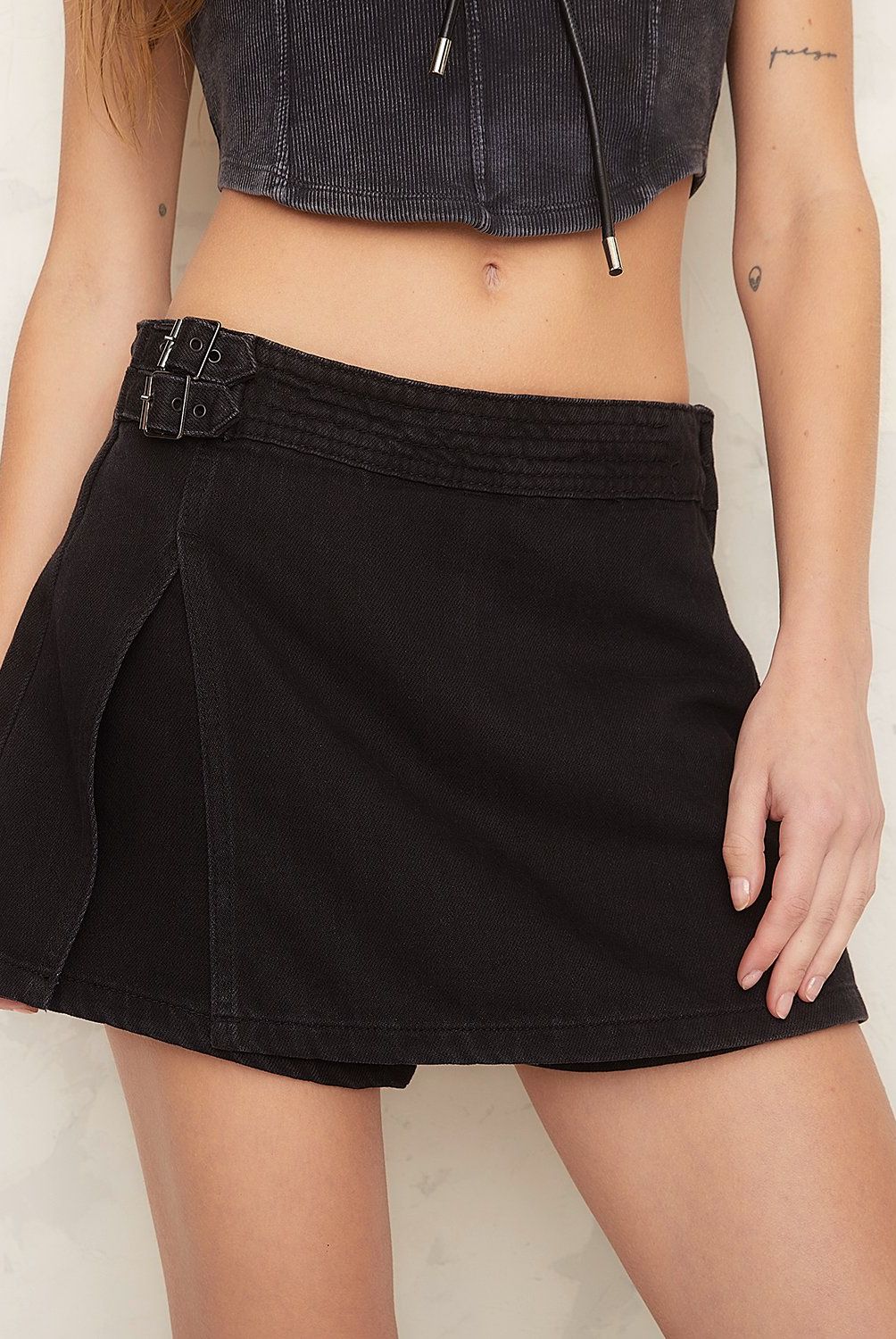 AMERICANINO - Falda Jeans Mujer Americanino Denim Tiro Alto Diseño Liso