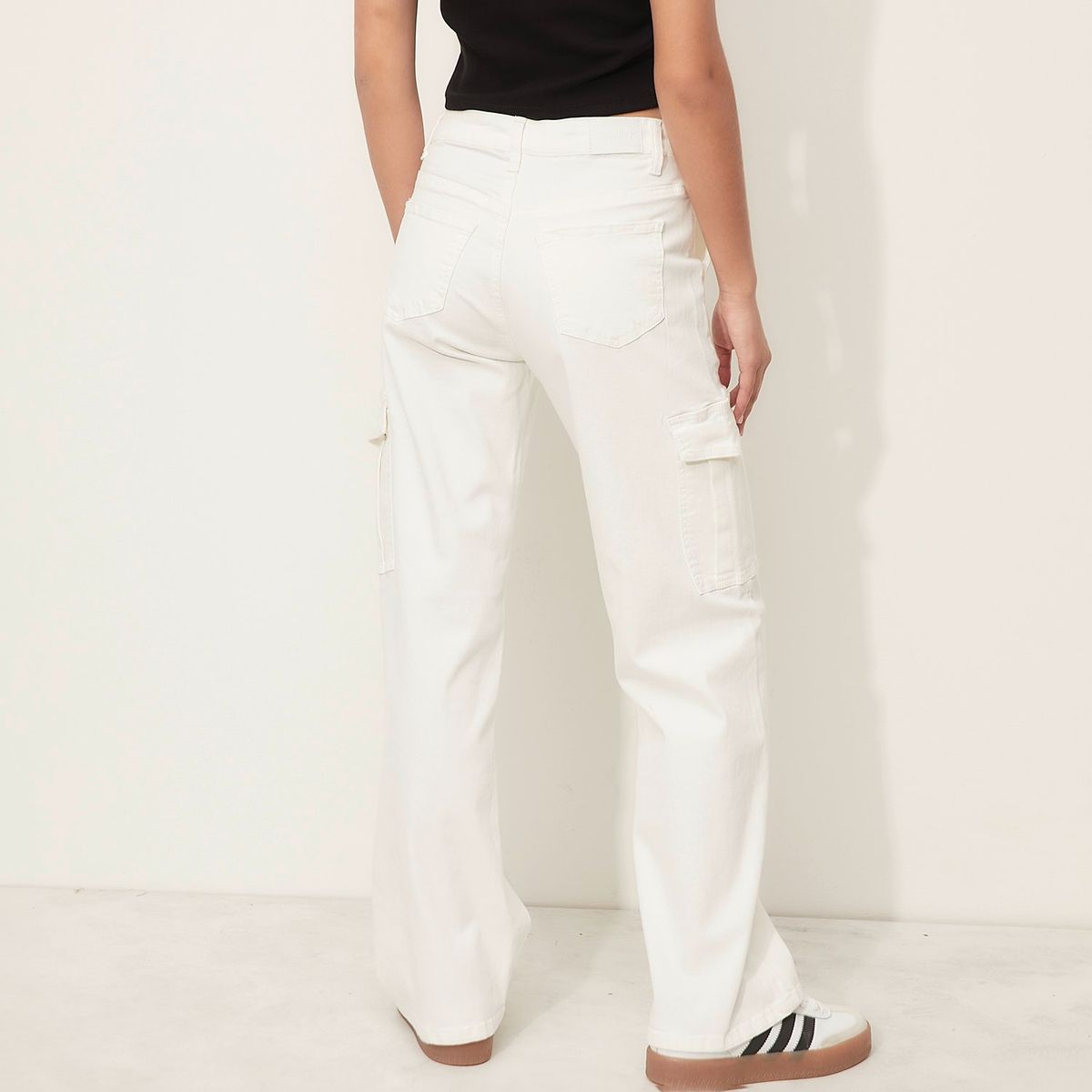 SYBILLA - Jeans Cargo Sybilla Tiro Medio Mujer