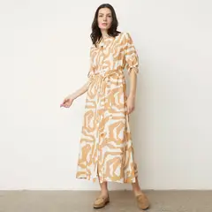 APOLOGY - Vestido Midi Mujer Viscosa Estampado Casual