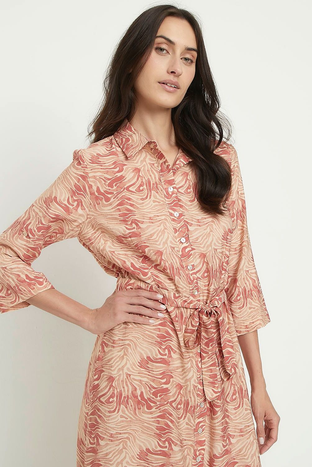 APOLOGY - Vestido Midi Mujer Apology Viscosa Estampado Casual