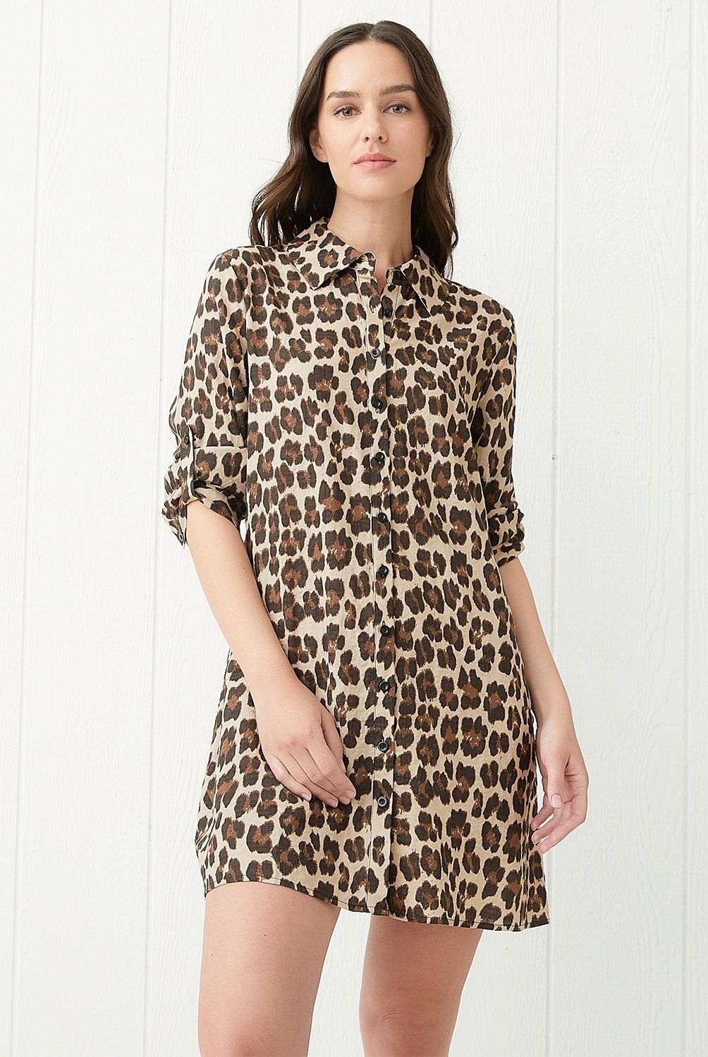 UNIVERSITY CLUB - Vestido Mini Mujer University Club Viscosa Algodón Animal Print