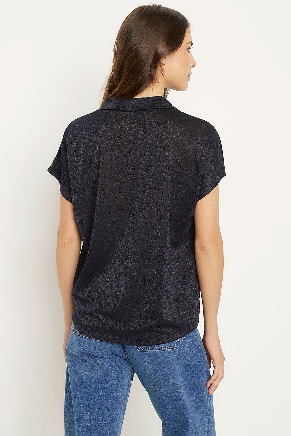APOLOGY - Polera Apology Viscosa Manga Corta Casual Mujer