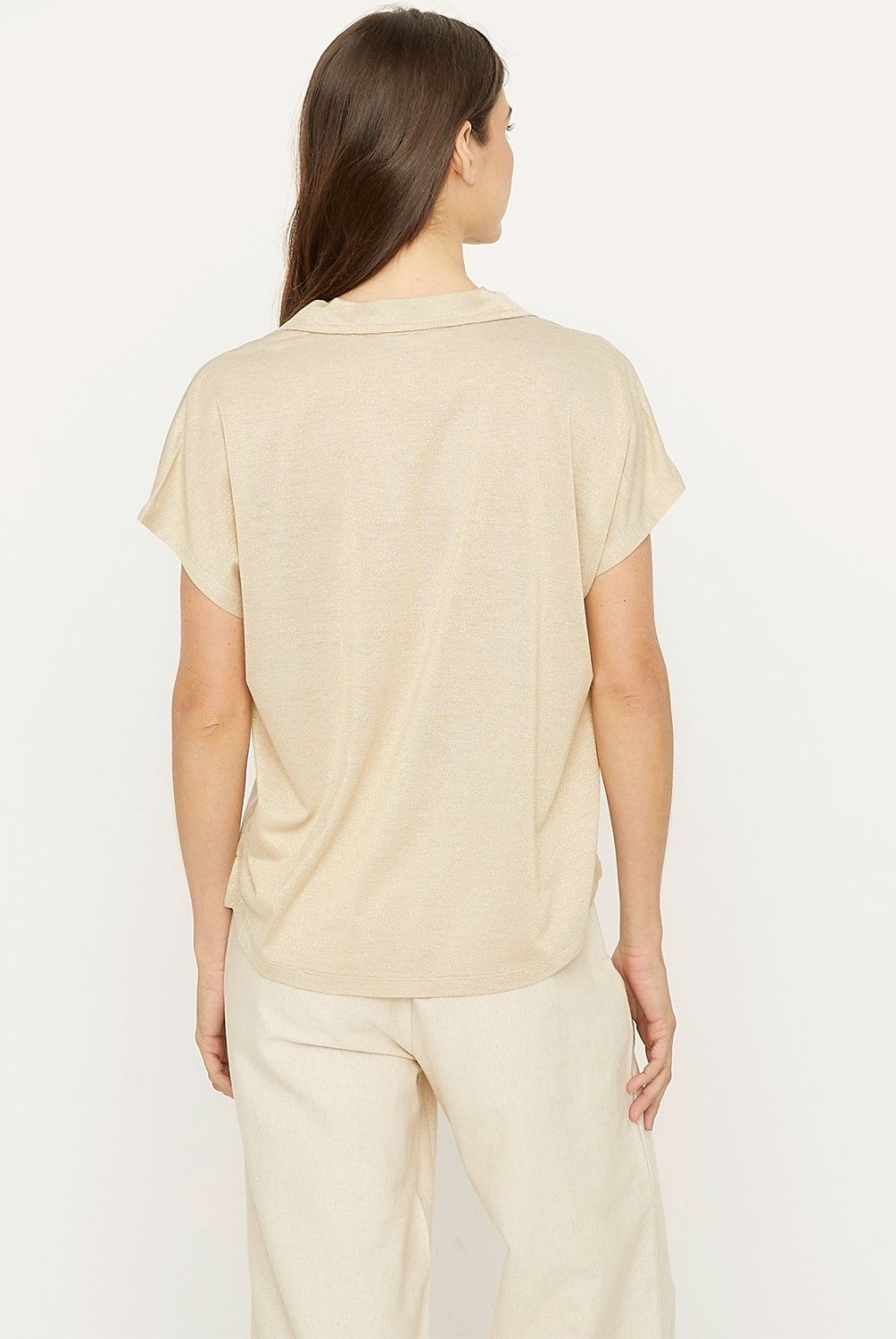 APOLOGY - Polera Apology Viscosa Manga Corta Casual Mujer