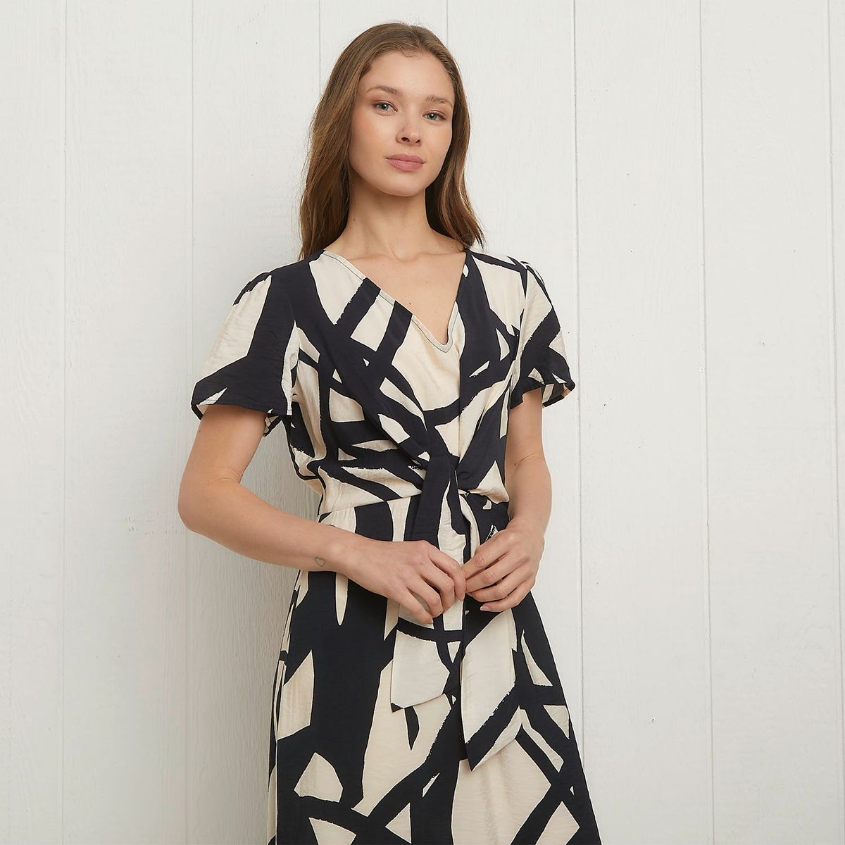 UNIVERSITY CLUB - Vestido Maxi University Club Viscosa Estampado Mujer