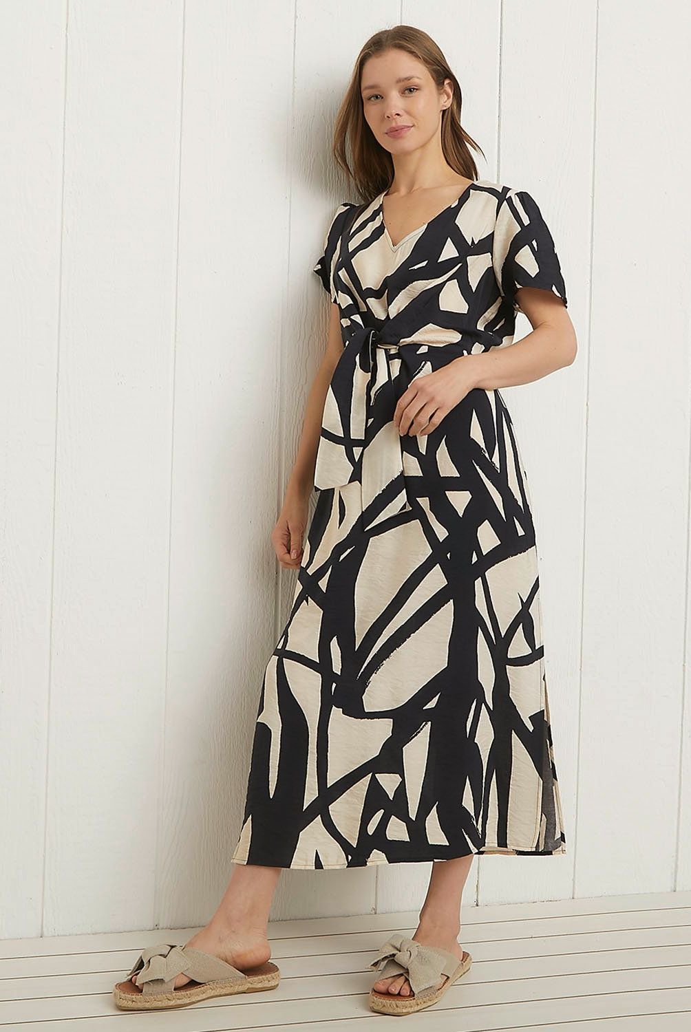 UNIVERSITY CLUB - Vestido Maxi University Club Viscosa Estampado Mujer