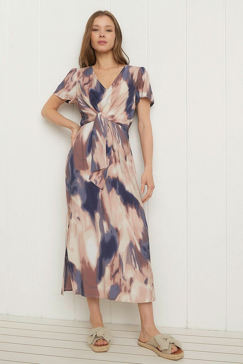UNIVERSITY CLUB - Vestido Maxi University Club Viscosa Estampado Mujer