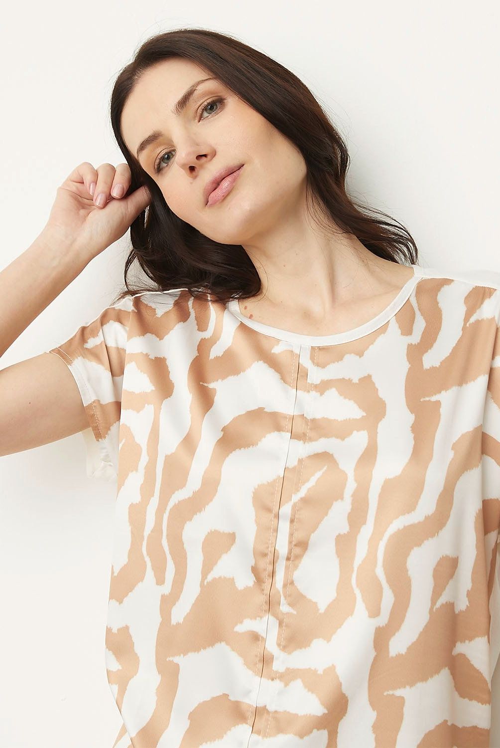 APOLOGY - Blusa Apology Mujer Casual Estampada Manga Corta