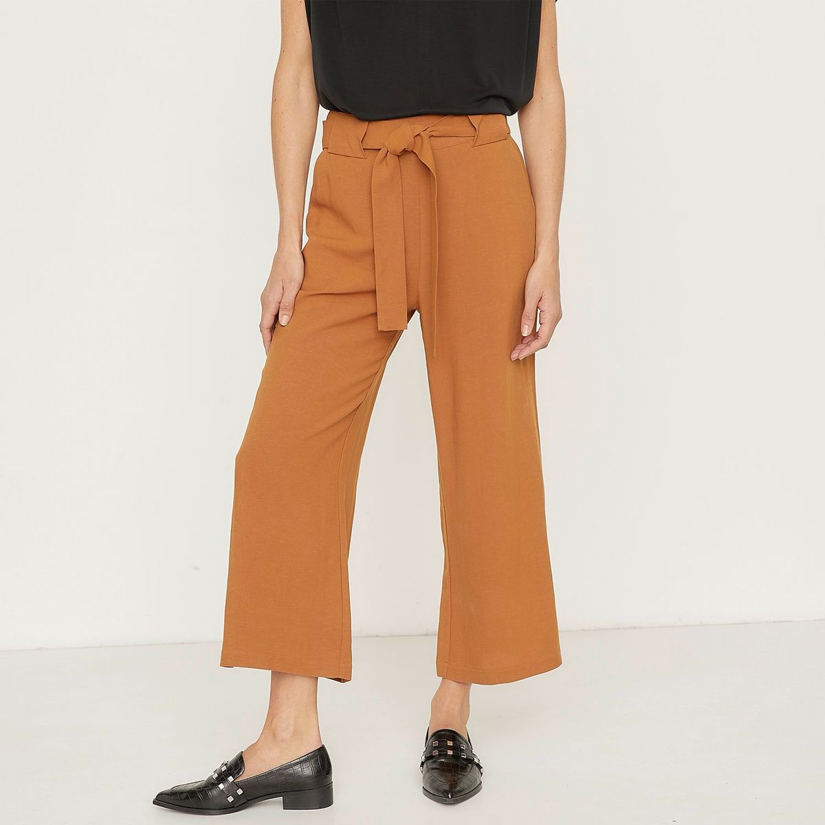 APOLOGY - Pantalón Apology Mujer Wide Leg Tiro Medio Casual