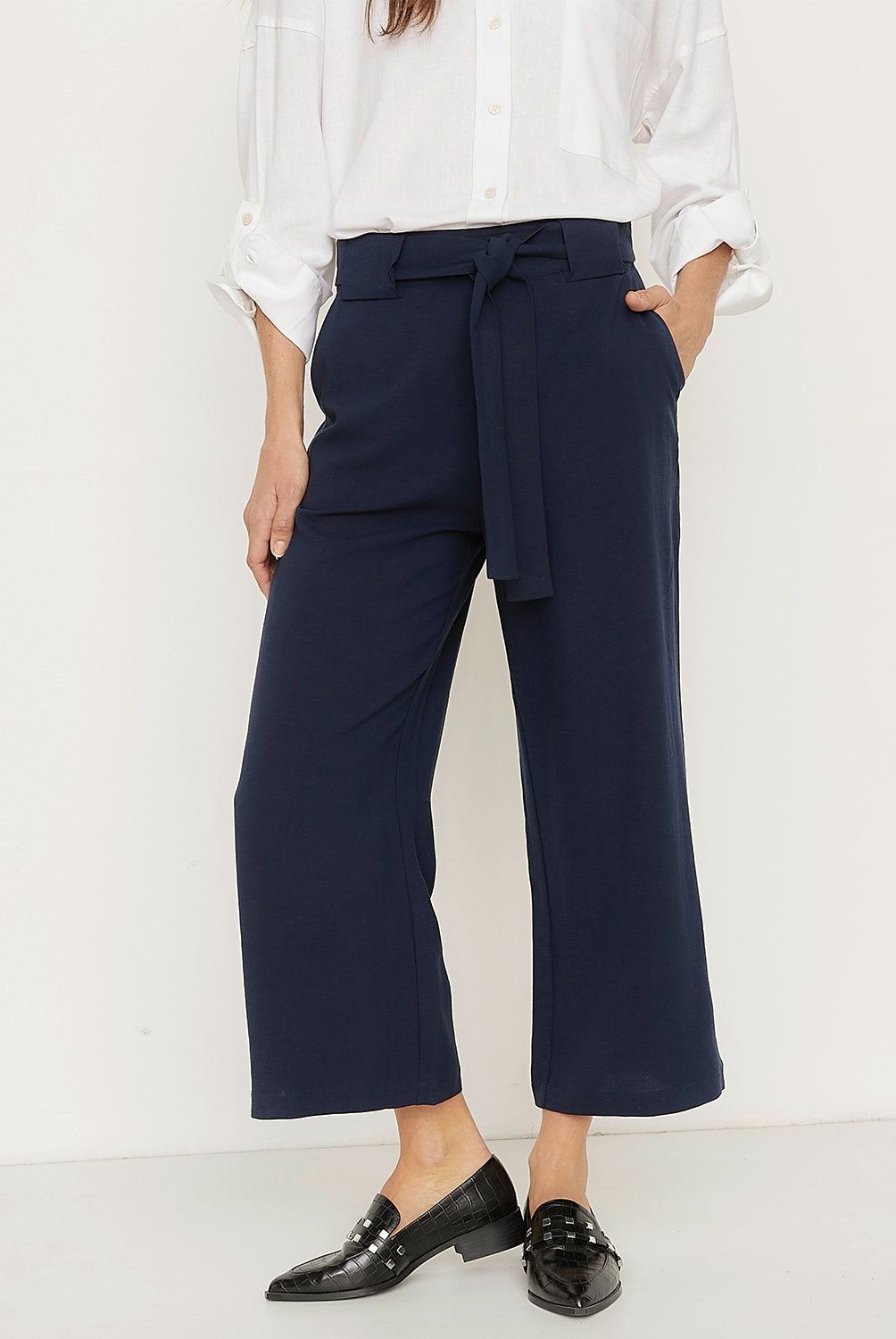 APOLOGY - Pantalón Apology Mujer Wide Leg Tiro Medio Casual