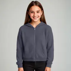 ELEVEN - Polerón Algodón Niña con Cierre y Gorro