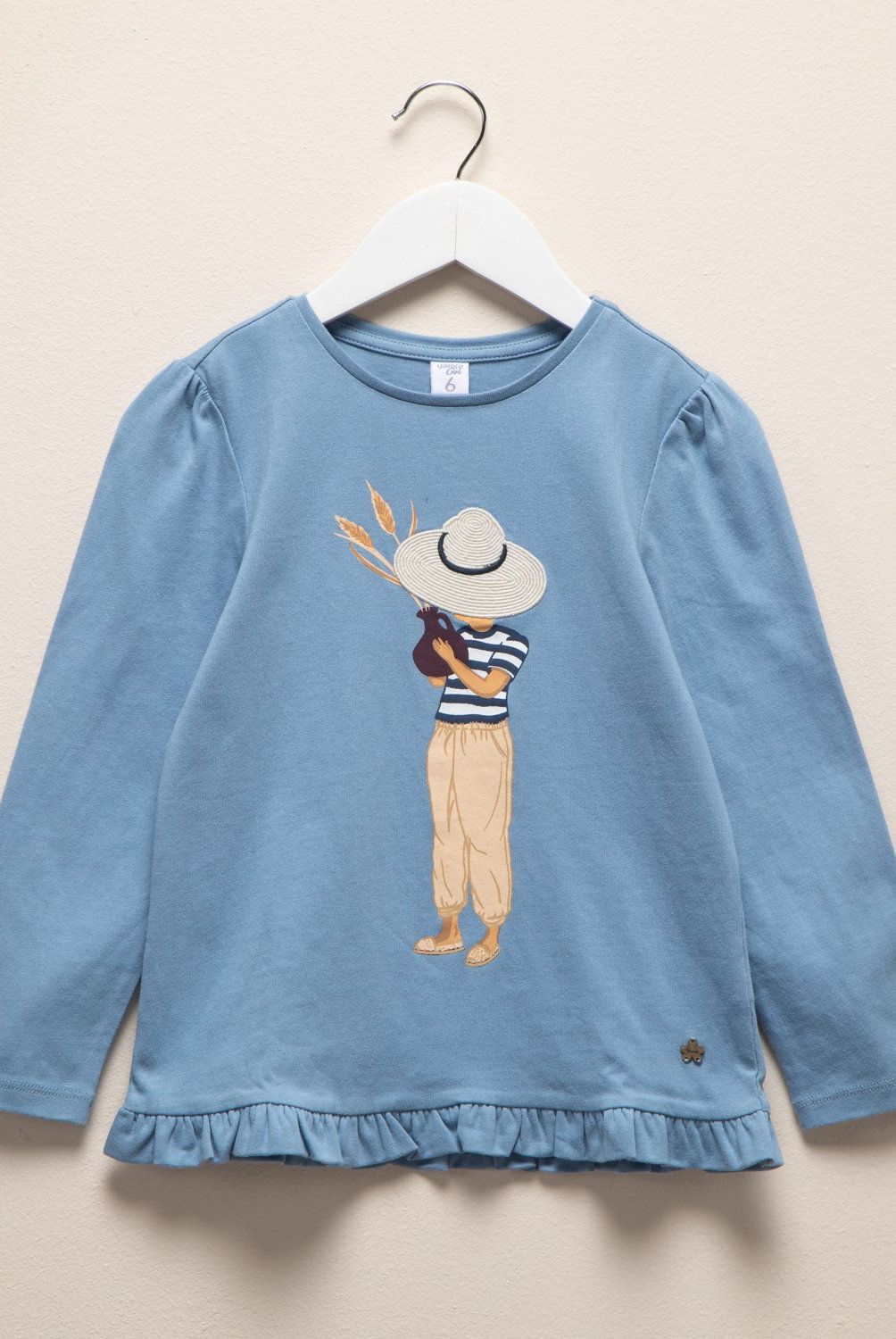 YAMP - Polera Manga Larga Algodón Estampada Niña Yamp