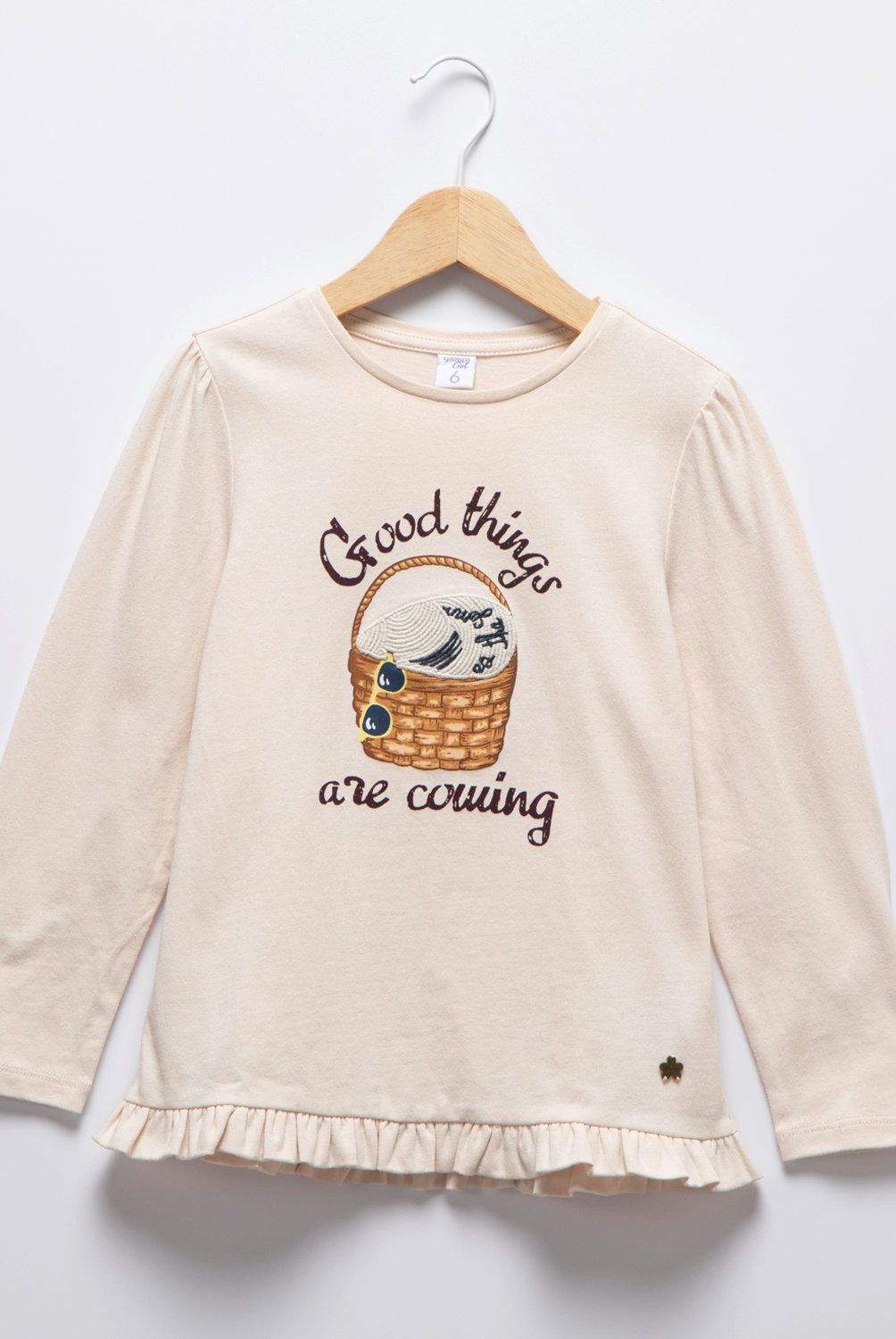 YAMP - Polera Manga Larga Algodón Estampada Niña Yamp