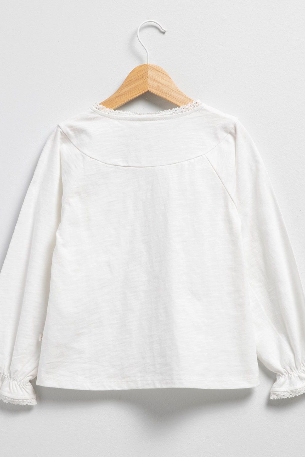 CONIGLIO - Polera Manga Larga Coniglio Niña Algodón Blanca