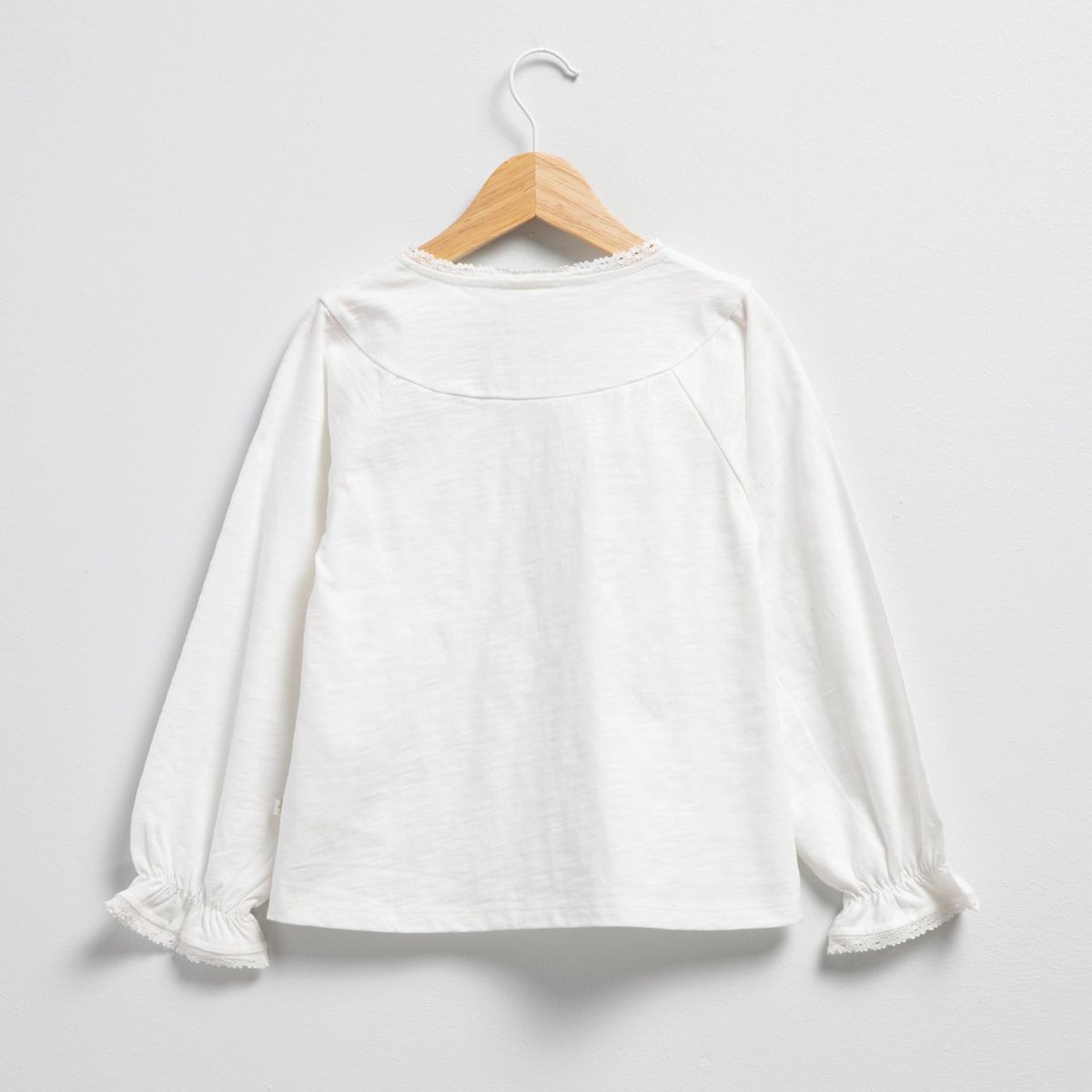 CONIGLIO - Polera Manga Larga Coniglio Niña Algodón Blanca