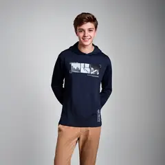 FEDERATION - Polera Niño Algodón Estampada con Gorro