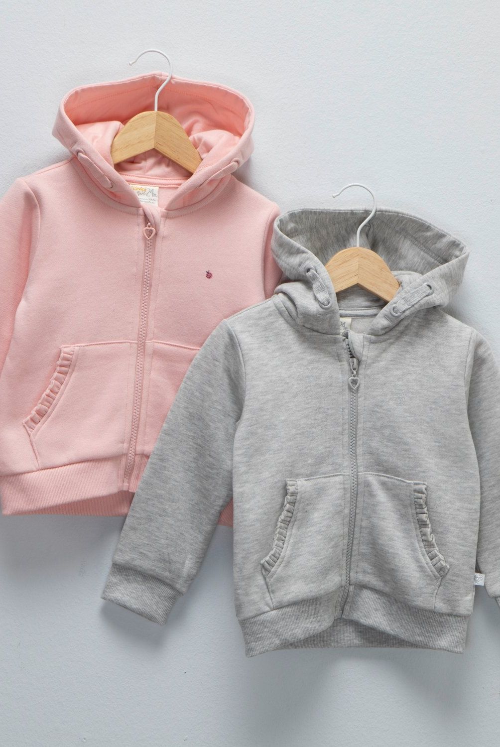 YAMP - Polerón Yamp Casual Algodón Manga Larga Bebé Niña con Gorro