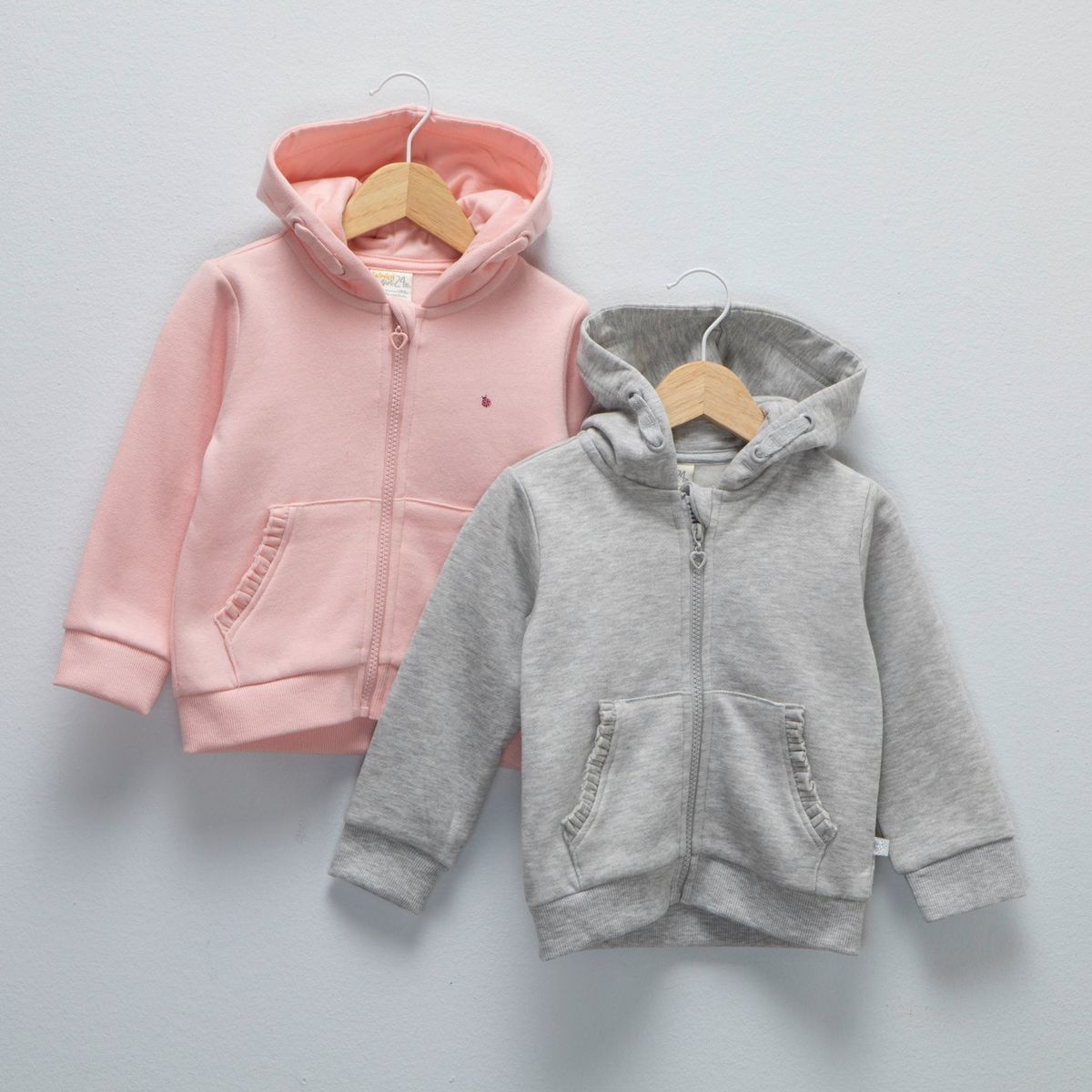 YAMP - Polerón Yamp Casual Algodón Manga Larga Bebé Niña con Gorro