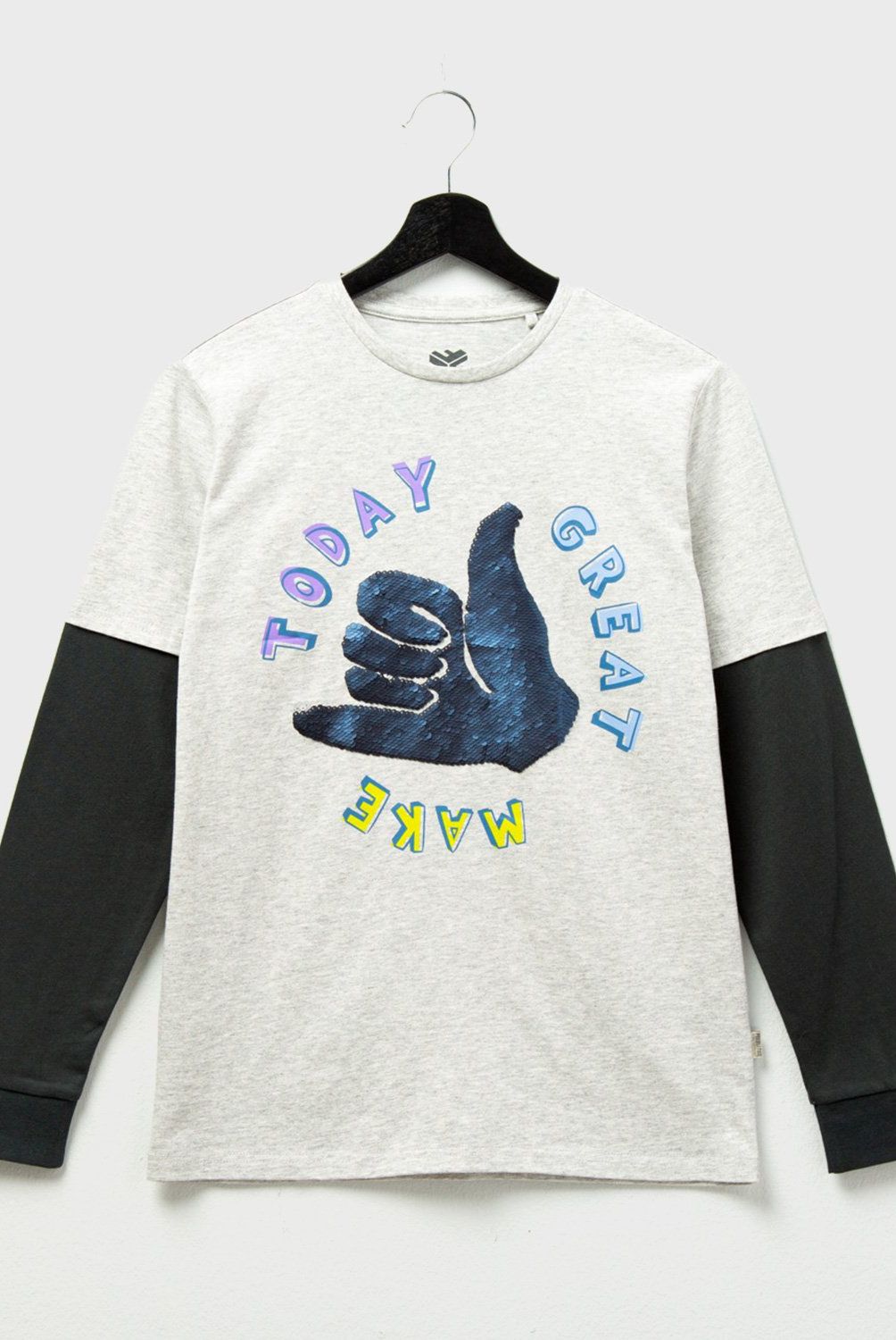 FEDERATION - Polera Manga Larga Federation Algodón Estampada Urbana Niño