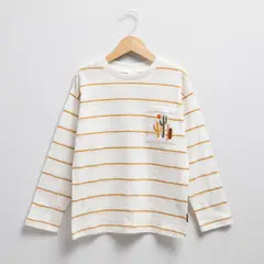 CONIGLIO - Polera Algodón Rayada Manga Larga Niño