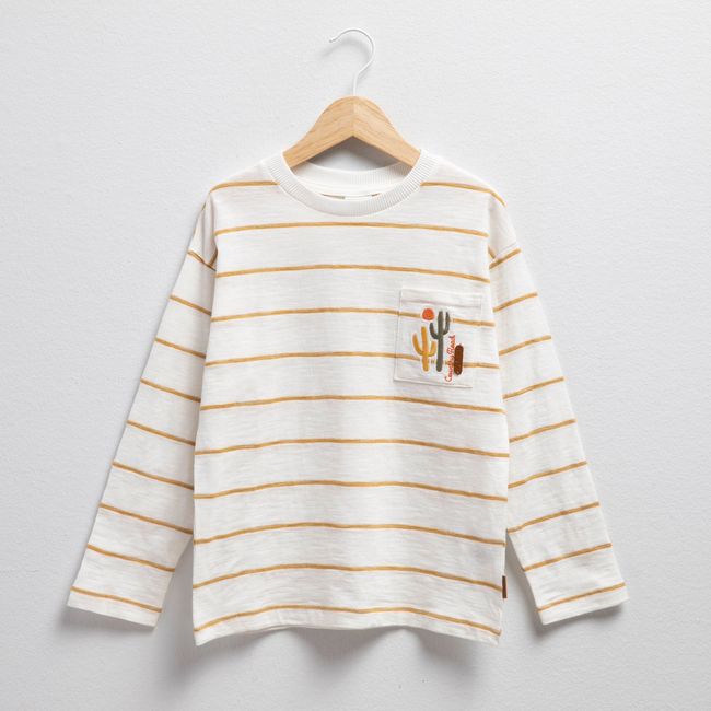 CONIGLIO - Polera Coniglio Algodón Rayada Manga Larga Niño
