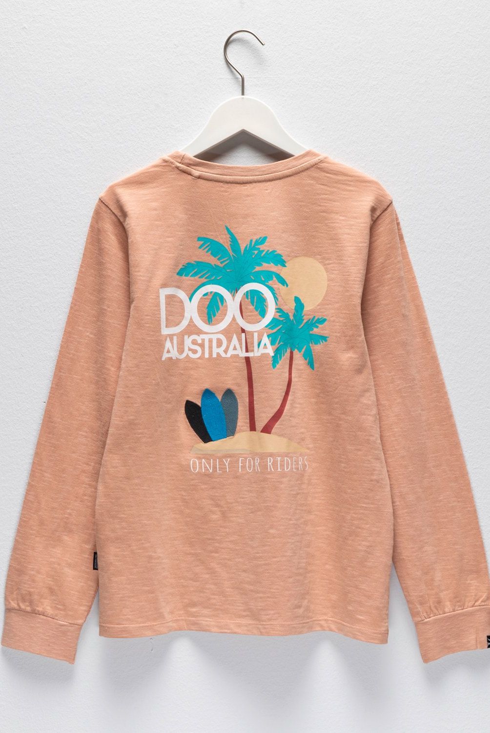 DOO AUSTRALIA - Polera Manga Larga Niño Doo Australia Algodón Estampada