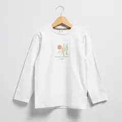 CONIGLIO - Polera Manga Larga Algodón Niño Estampada