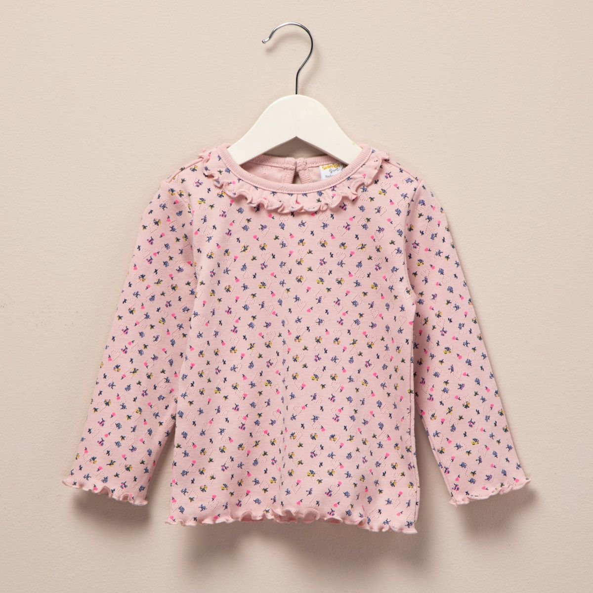 YAMP - Polera Manga Larga Algodón Flores Bebé Niña Yamp